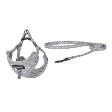 Dogness walking set leash 1,5m+harness for dog (light gray) nyakörv, póráz, hám kutyáknak