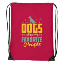 Dogs are my favorite people - Sport táska piros tornazsák