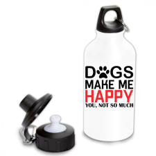  Dogs make me happy - Fémkulacs kulacs, kulacstartó