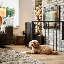  DogSpace Max L kutyatér korlát, fém, fekete kutyafelszerelés