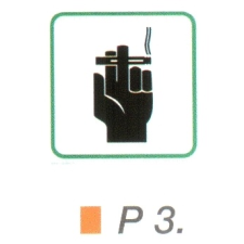  Dohányzó P3 információs címke