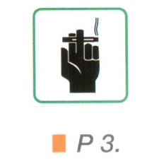Dohányzó P3 információs címke