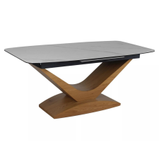  Dolce Ceramic Kihúzható Étkezőasztal Kerámia-Üveg Matt Fehér Tölgy bútor