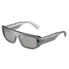 Dolce & Gabbana DG6203 32556G Transparent Dark Grey Light Grey Mirror Silver napszemüveg napszemüveg