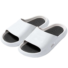  Dollcini, Férfi felhő papucs, Unisex, Masszázs, Zuhany, Fürdőszoba, Kreatív, Beltéri és Kültéri lapos szandálok, EU38, Fekete, Fehér