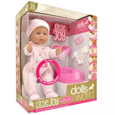 Dolls World Little Joy interaktív élethű funkciós 46 cm alvós szemű baba - rózsaszín - Dolls World babák baba