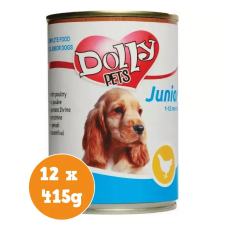 Dolly Junior konzerv csirke 12x415g kutyaeledel