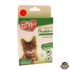 Dolly Natural Bolha és kullancsriasztó nyakörv macskák részére piros 43cm élősködő elleni készítmény macskáknak