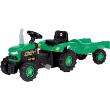 Dolu Pedálos traktor utánfutóval, zöld tricikli