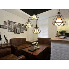 DOMENOLED DOMENO ID-507 függesztett mennyezeti lámpa, 1xE27, fekete világítás