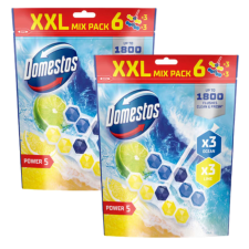 DOMESTOS Power5 WC frissítő blokk mix Lime & Ocean (12x50g) tisztító- és takarítószer, higiénia