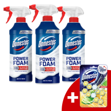 DOMESTOS Power Hab spray Arctic Fresh 3x435ml + Ajándék Domestos WC rúd tisztító- és takarítószer, higiénia