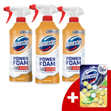 DOMESTOS Power Hab spray Citrus Blast 3x435ml + Ajándék Domestos Duo WC blokk tisztító- és takarítószer, higiénia