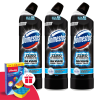 DOMESTOS Zéró Blue WC Vízkőoldó 3x750ml + Ajándék Vileda Szivacs