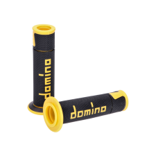 Domino A450 on-road verseny fekete/sárga nyitott végű kormánymarkolat szett egyéb motorkerékpár alkatrész