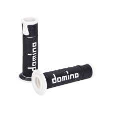 Domino Domino A450 On-Road Racing markolatszett fekete / fehér, nyitott végekkel markolatgumi