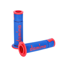 Domino Domino A450 On-Road Racing markolatszett kék / piros, nyitott végekkel markolatgumi