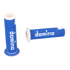 Domino Domino A450 on-road verseny kék/fehér nyitott végű kormánymarkolat szett markolatgumi