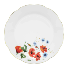 Domotti Poppies lapos tányér 23 cm tányér és evőeszköz