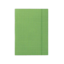 DONAU gumis mappa, karton, a4, kockás, , zöld FEP06 mappa
