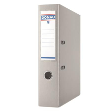  DONAU Iratrendező, 75 mm, A4, PP/karton, DONAU &quot;Szivárvány&quot;, szürke irattartó