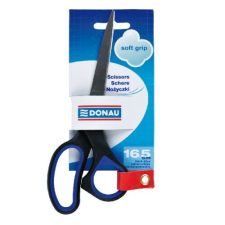 DONAU Olló irodai DONAU Soft Grip 16,5 cm fekete-kék olló