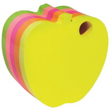 DONAU öntapadó jegyzettömb, alma alakú, 400 lap, donau, vegyes neon színek 7563001pl-99 jegyzettömb