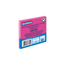 DONAU Öntapadó jegyzettömb DONAU 76x76 mm 100 lap neon rózsaszín post-it
