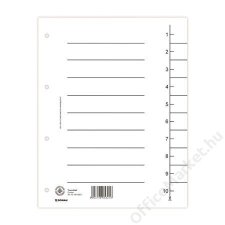 DONAU Regiszter, karton, A4, DONAU, fehér (D8610F) regiszter és tartozékai