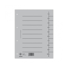 DONAU Regiszter, karton, A4, DONAU, szürke (100 db) regiszter és tartozékai