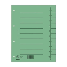 DONAU Regiszter, karton, A4, , zöld regiszter és tartozékai