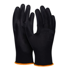 DONAU Szerelőkesztyű, PU, DONAU  Safety , 7/S méret, fekete