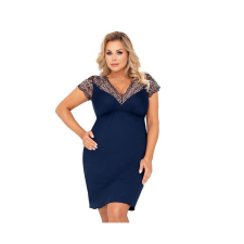 Donna Greta II luxushálóing, sötétkék, plus size 4XL hálóing, pizsama