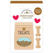 Doodlebug Design Díszítőelem - Doggone Cute - Doggie Treats - Shaker-Pops (1 db) matrica