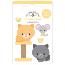 Doodlebug Design Díszítőelem - Pretty Kitty - Playful Pals - Doodle-Pops (1 db) matrica