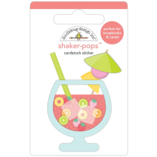 Doodlebug Design Díszítőelem - Seaside Summer - Fruit Cocktail - Shaker-Pops (1 db) matrica