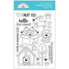 Doodlebug Design Szilikonbélyegző - Doggone Cute - Doodle Stamps (1 csomag) bélyegző