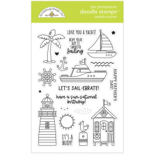Doodlebug Design Szilikonbélyegző - Seaside Summer - Doodle Stamps (1 csomag) bélyegző