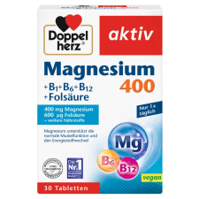  DOPPELHERZ MAGNESIUM 400+B1+B6+B12+FOLSAV 30X vitamin és táplálékkiegészítő