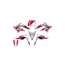 Doppler Grafikai készlet Doppler fehér / fekete / piros Derbi Senda 2011 után egyéb motorkerékpár alkatrész