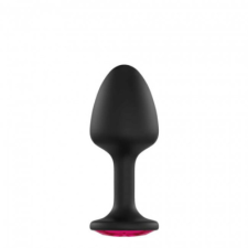 Dorcel Geisha Plug Ruby XL - pink köves anál dildó (fekete) anál