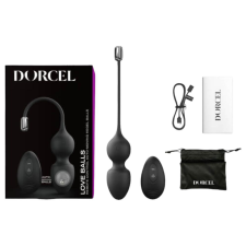 Dorcel Love Balls - akkus, rádiós mágneses gésagolyó duó (fekete) kéjgolyó