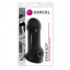  Dorcel Xtend Boy - szilikon péniszköpeny (fekete) péniszköpeny