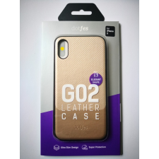 Dotfes Telefontok, iPhone X / XS hátlaptok, karbon mintás, arany, Dotfes G02MS tok és táska