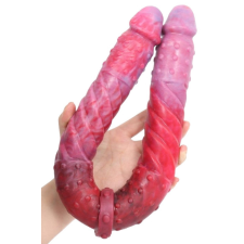 DoublePlayz Double Dildo Duo Twist – prémium dupla vibrátor 53 cm vibrátorok