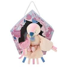 Doudou ajándékszett - zenei plüssmadár rózsaszín 23 cm plüssfigura
