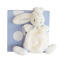 Doudou et Compagnie Paris Doudou Ajándék készlet - Kék plüss nyuszi 26 cm készségfejlesztő
