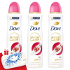 DOVE Advanced Care Go Fresh Pomegranate &amp; Lemon Verbena Scent Izzadásgátló 3x150ml + Ajándék Manikűr készlet