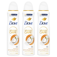 DOVE Advanced Care női Dezodor Kókusz és Jázmin Flower Scent 3x150ml kozmetikai ajándékcsomag