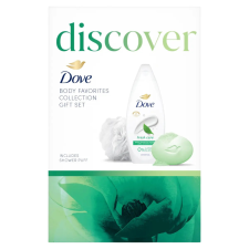 DOVE Discover Ajándékcsomag fürdőpamaccsal - Tusfürdő + Dezodor kozmetikai ajándékcsomag